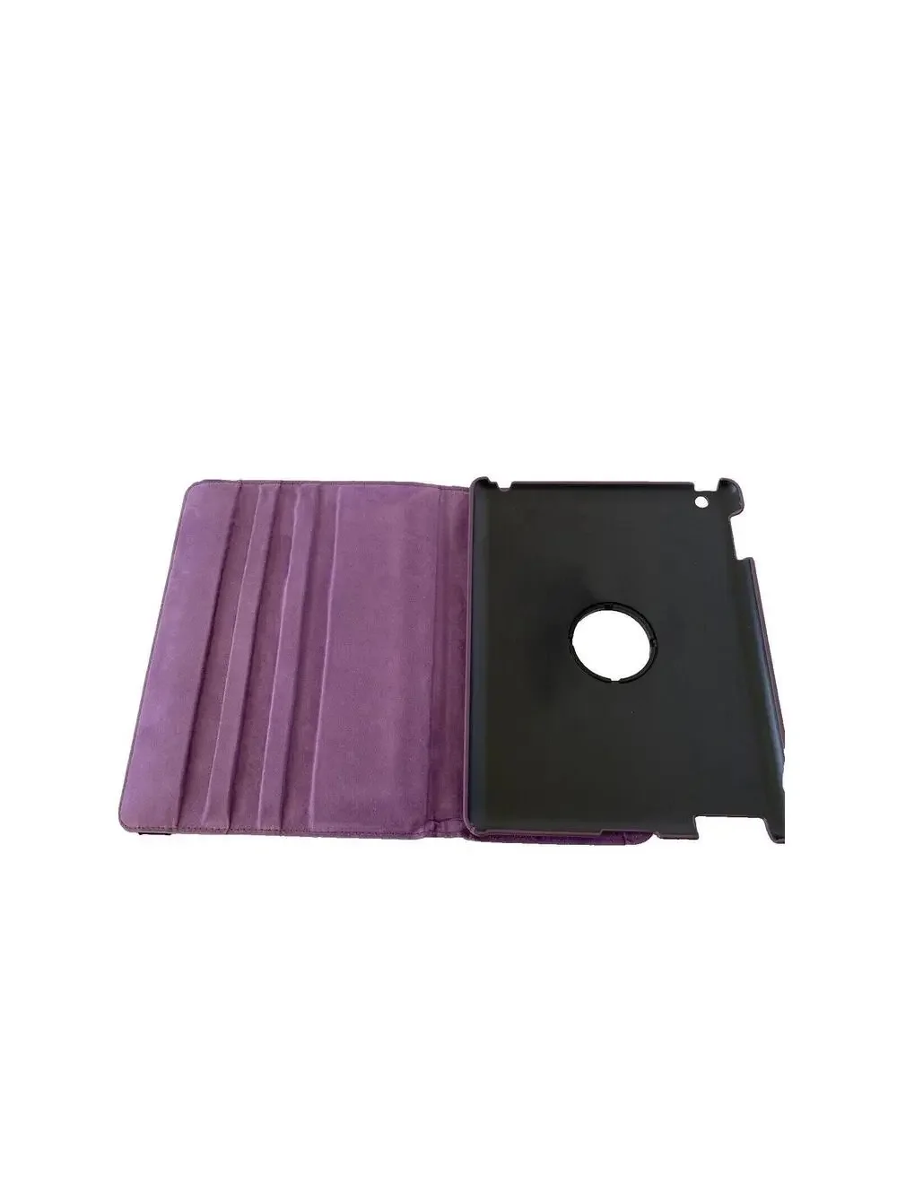 iPad Case Rotation Purple Swivel Cover Protective Stand for iPad